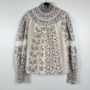 HUNTER BELL Bishop Sleeve Smocked Blouse